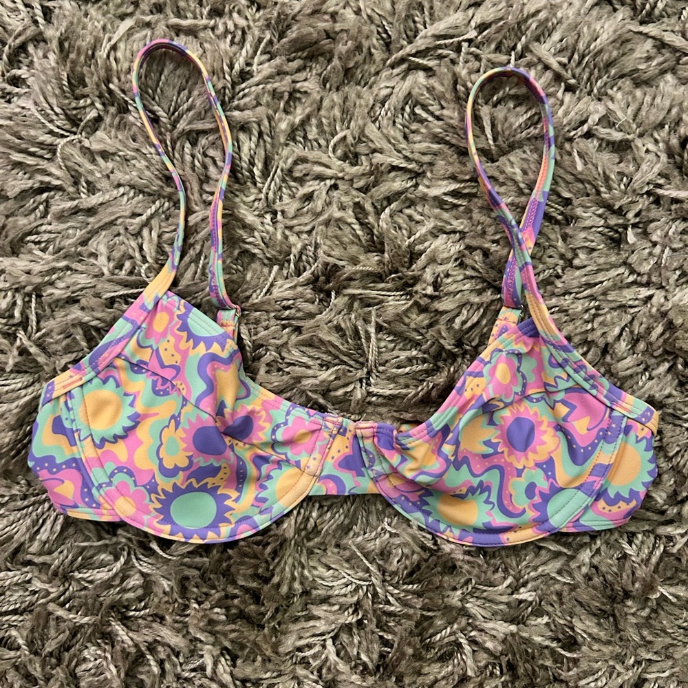 Kulani Kinis Ditzy Underwire Bra Bikini Top - Mint Melody